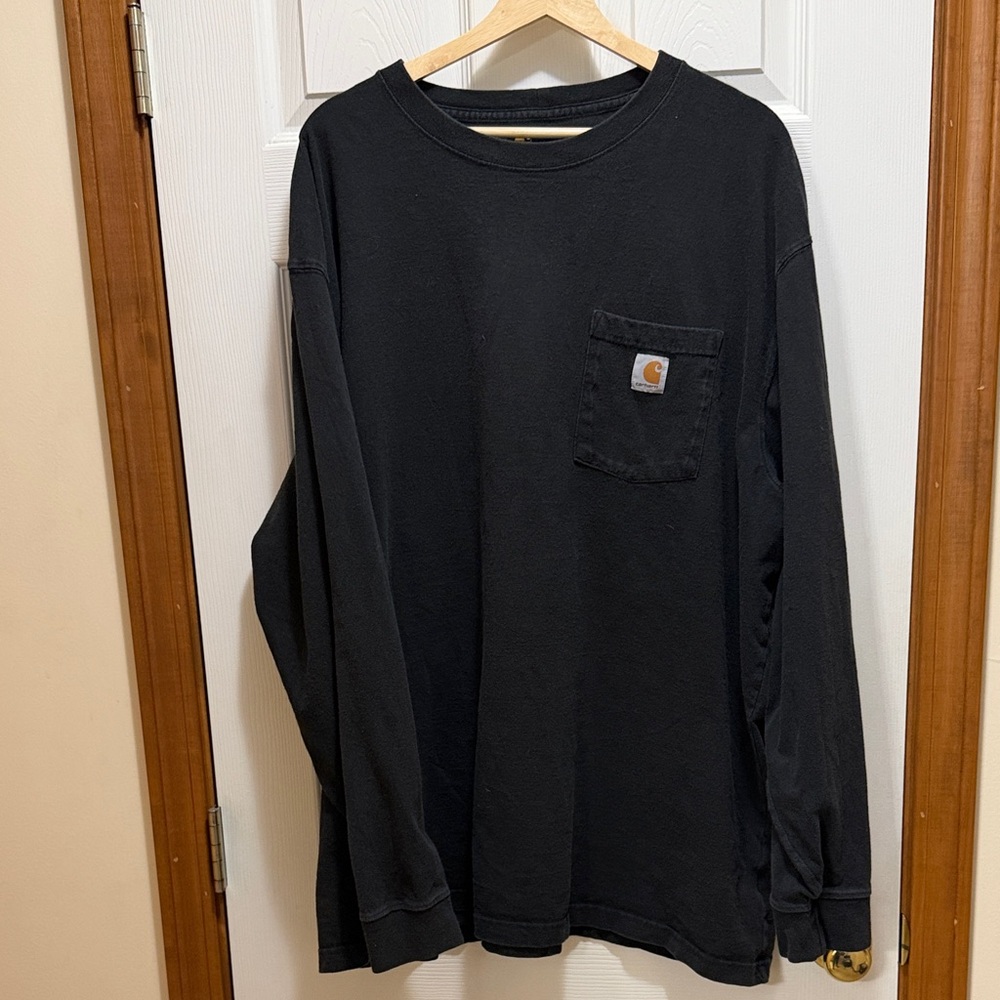 Carhartt Black Pocket Long Sleeve Tee